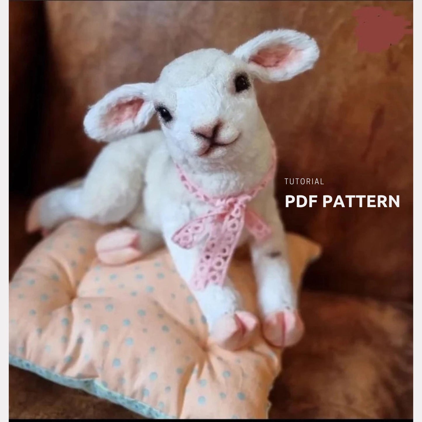 Easter Lamb pdf sewing toy pattern, sheep toy tutorail, Diy mother gift, goat plushie, weighted Stuffed animal diy, cute toy, Valentines day