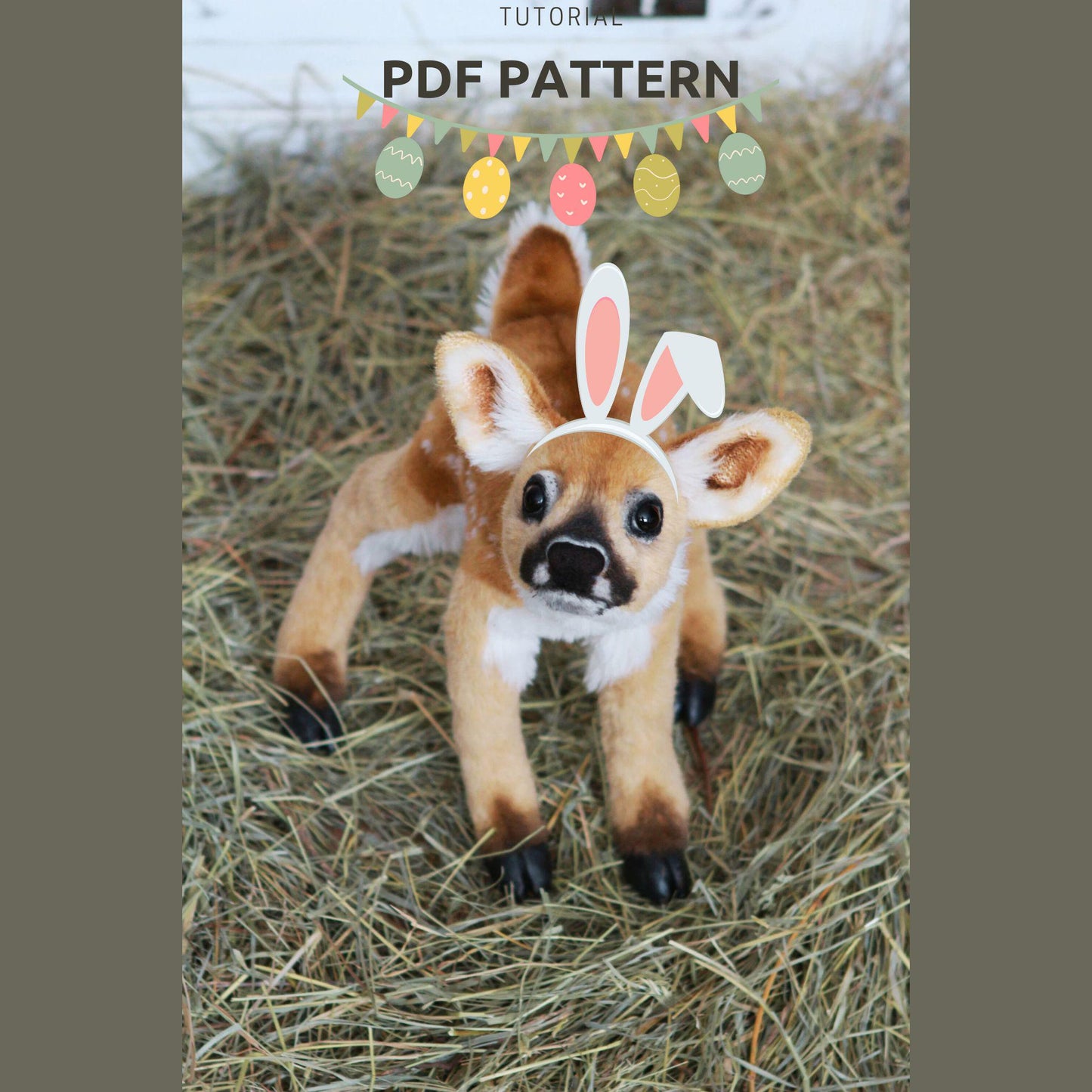 Bambi/Unicorn Toy DIY Kit - Stuffed Deer Easter Plushies Pattern - PDF Tutorial for Teddy Bear Crafting, Sewing tutorial, gift, Fawn Decor