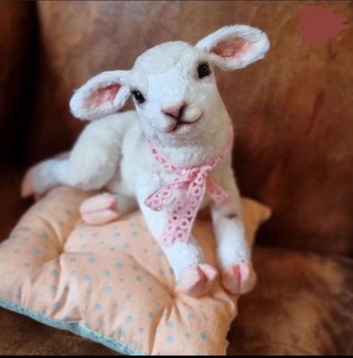 Easter Lamb pdf sewing toy pattern, sheep toy tutorail, Diy mother gift, goat plushie, weighted Stuffed animal diy, cute toy, Valentines day